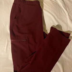 Figs Burgundy Scrub Bottoms Size Small